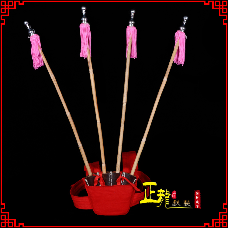 江山戏装戏曲用品靠旗男女大靠 靠板 正宗牛皮旗杆旗架