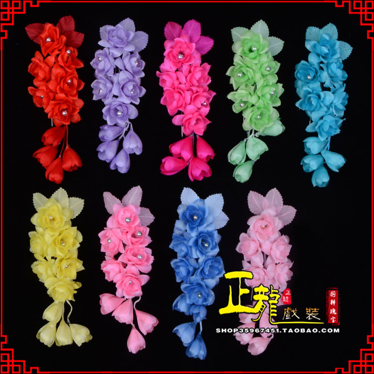 江山鬓花头饰小花头花 真丝绢花