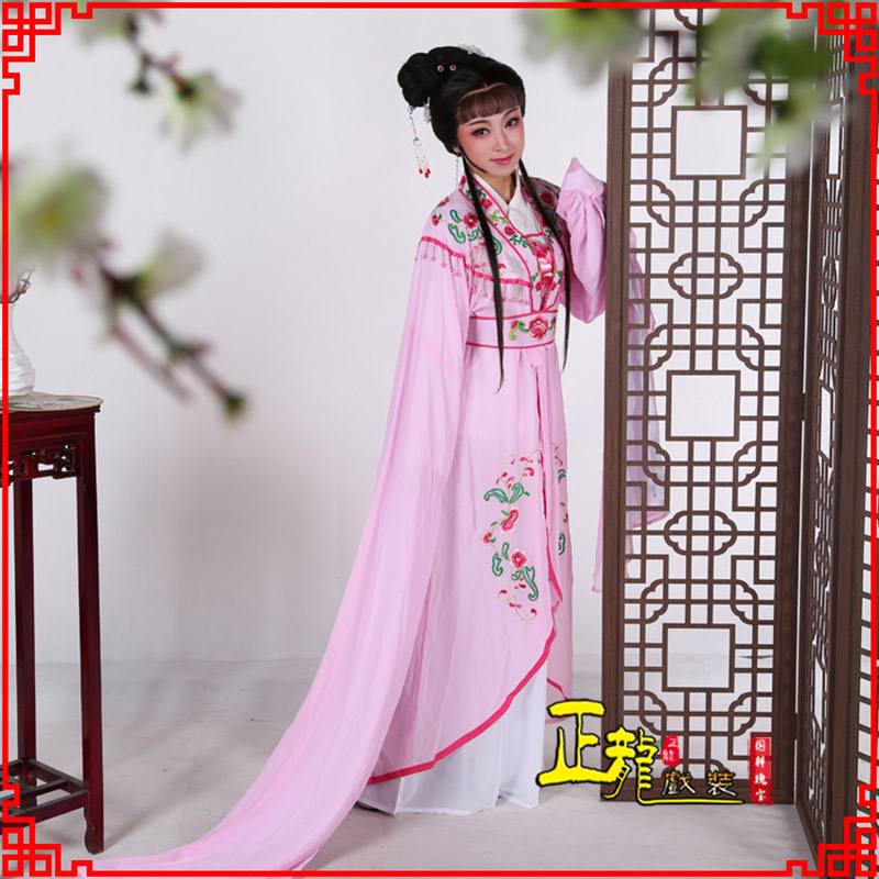 江山花旦黄梅戏服古装戏服水袖戏剧假云肩长披