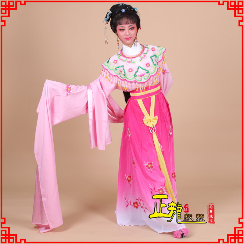 江山水袖青衣练功花旦服 梅花古装衣