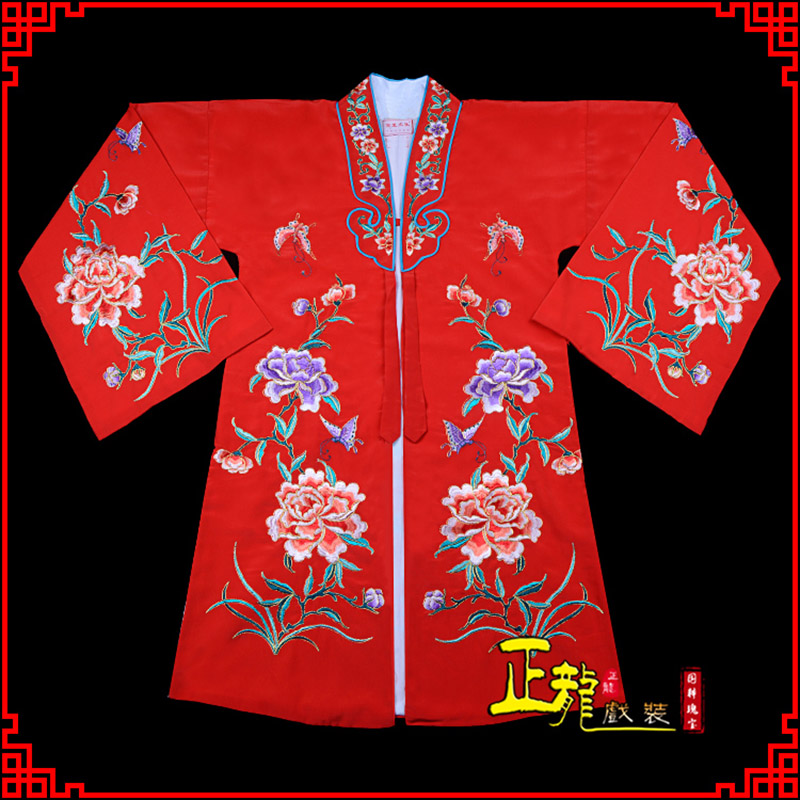 江山青衣花旦戏服 好绉小叶牡丹女披